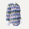 HYPERLINK VIOLETT GRUEN GEKACHELTE BLUSE Blusen Damen - 100 % Baumwolle - GERMENS artfashion