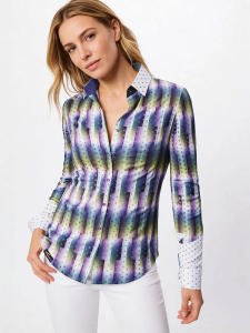 ausgefallene Damenbluse für Damen - HYPERLINK - 100 % Baumwolle - GERMENS artfashion - Größen XS bis 3XL