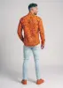 Button Up Shirt GRAVUR ORANGE from GERMENS XL