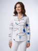 ausgefallene Damenbluse für Damen - ALLES THEATER - 100 % Baumwolle - GERMENS artfashion - Größen XS bis 3XL