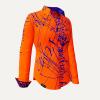 DENADA ORANGE - Orangene Bluse mit Linien - GERMENS
