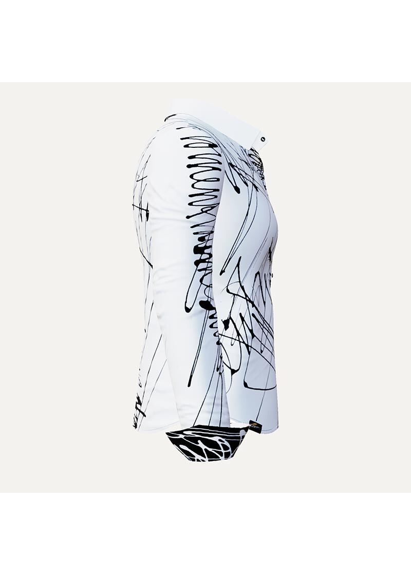 DENADA WHITE - Weie Bluse mit Linien - GERMENS