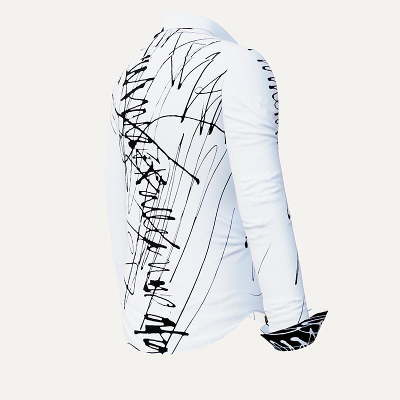 DENADA WHITE - Weiße Bluse mit Linien - GERMENS
