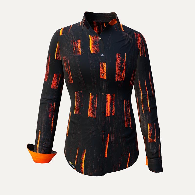 Unique blouse for women - ZORN - 100% cotton - GERMENS artfashion - Sizes XS to 3XL