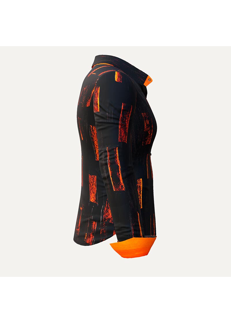 ZORN - Schwarz orange Bluse - GERMENS