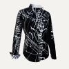 Unique blouse for women - DENADA BLACK - 100% cotton - GERMENS artfashion - Sizes XS to 3XL