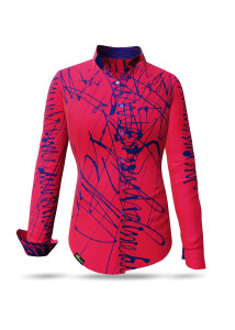 ausgefallene Damenbluse für Damen - DENADA RED - 100...