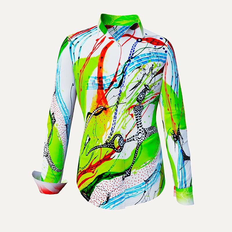 Unique blouse for women - GLÜCKSGARTEN - 100% cotton - GERMENS artfashion - Sizes XS to 3XL