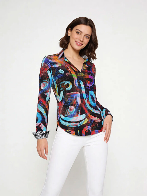 Unique blouse for women - DAPURITOJO - 100% cotton - GERMENS artfashion - Sizes XS to 3XL