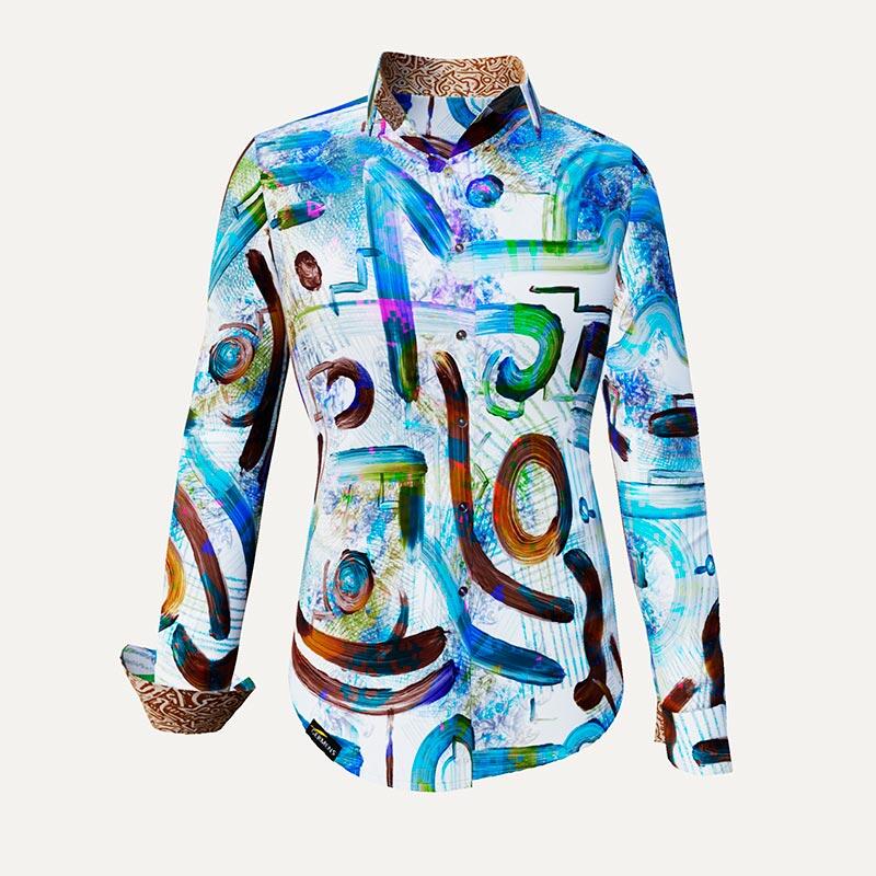 Unique blouse for women - DAPURITOJO CONO - 100% cotton - GERMENS artfashion - Sizes XS to 3XL