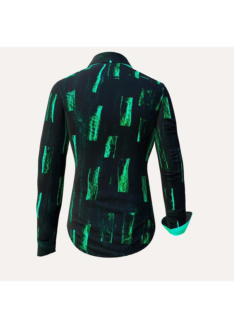 SANFTMUT - Schwarz trkise Bluse - GERMENS