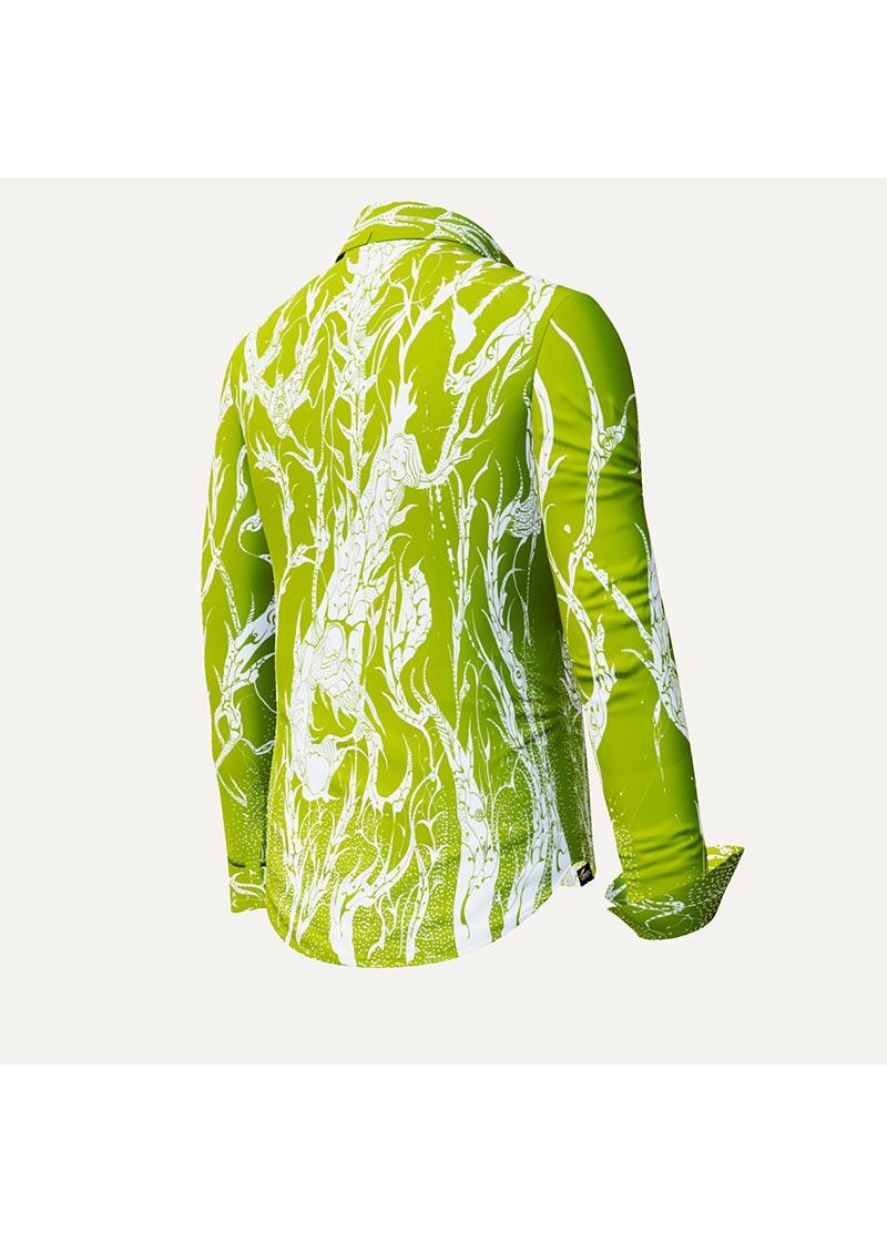 DORNRSCHEN GREEN - Hellgrne Bluse mit weier Zeichnung - GERMENS