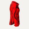 DORNROESCHEN RED ROTE BLUSE MIT SCHWARZER ZEICHNUNG Blusen Damen - 100 % Baumwolle - GERMENS artfashion