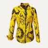 ausgefallene Damenbluse für Damen - DORNRÖSCHEN YELLOW - 100 % Baumwolle - GERMENS artfashion - Größen XS bis 3XL