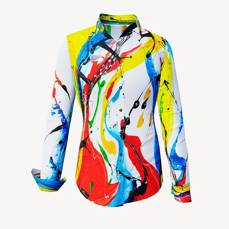 Unique blouse for women - FREUDENTANZ - 100% cotton - GERMENS artfashion - Sizes XS to 3XL