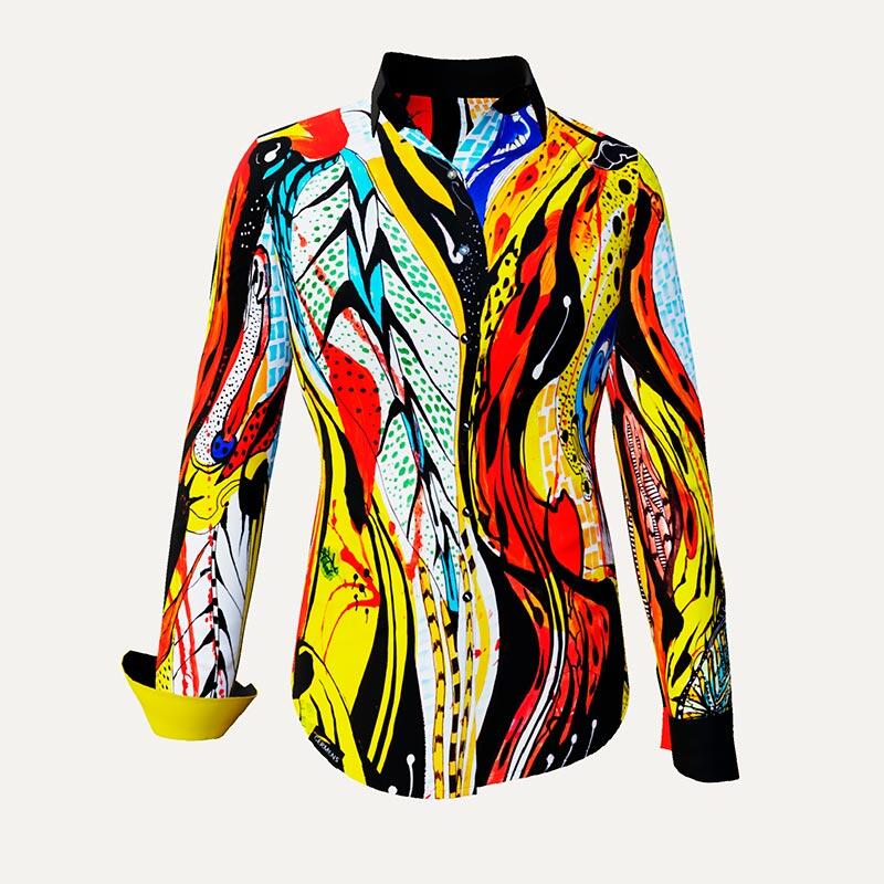 Unique blouse for women - PRACHTWEIBCHEN EXINATO - 100% cotton - GERMENS artfashion - Sizes XS to 3XL