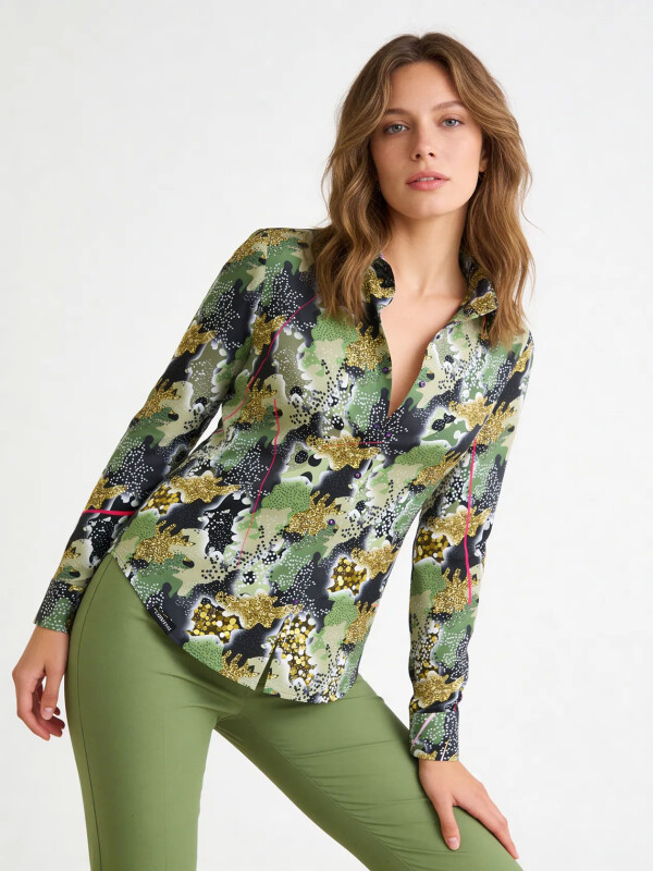 NO TERROR NO WAR - Bluse mit Tarnmuster - GERMENS