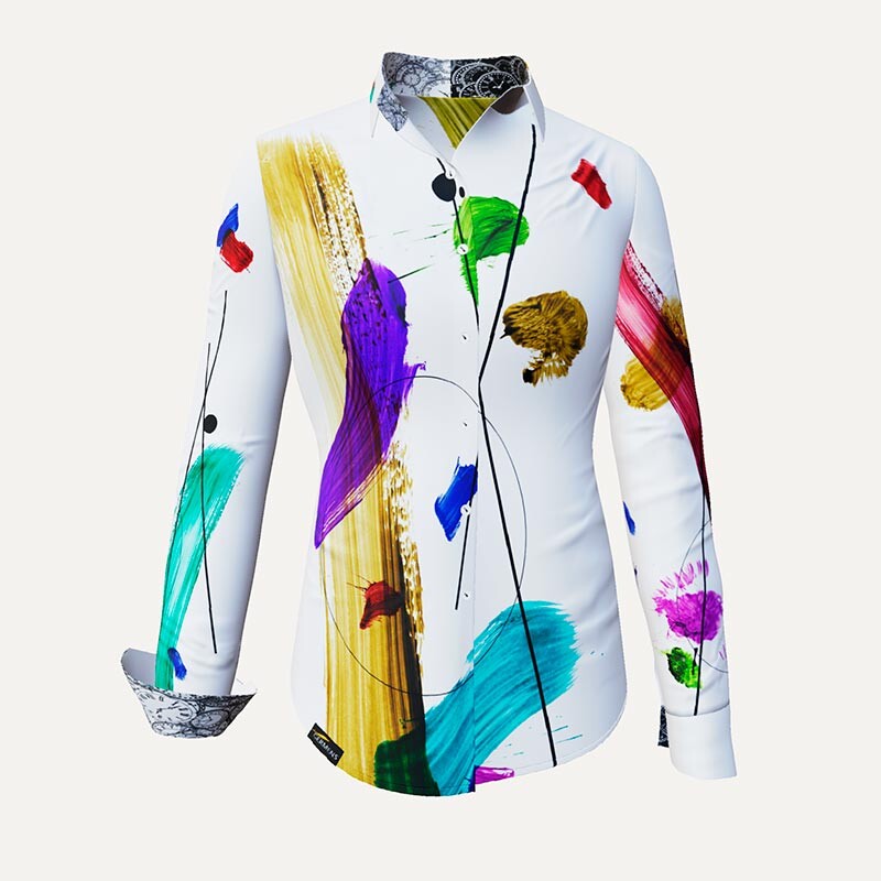 ausgefallene Damenbluse für Damen - ZEITVERGESSEN - 100 % Baumwolle - GERMENS artfashion - Größen XS bis 3XL