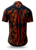 LAVA - Black short sleeve shirt with orange - GERMENS