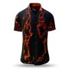 LAVA - Black short sleeve shirt with orange - GERMENS