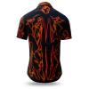 LAVA - Black short sleeve shirt with orange - GERMENS