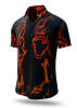 LAVA - Black short sleeve shirt with orange - GERMENS