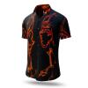 LAVA - Black short sleeve shirt with orange - GERMENS