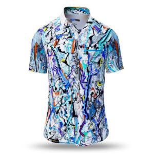 Colorful summer shirt men BLUETRAIN - GERMENS