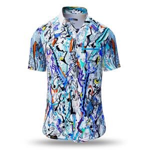 Colorful summer shirt men BLUETRAIN - GERMENS
