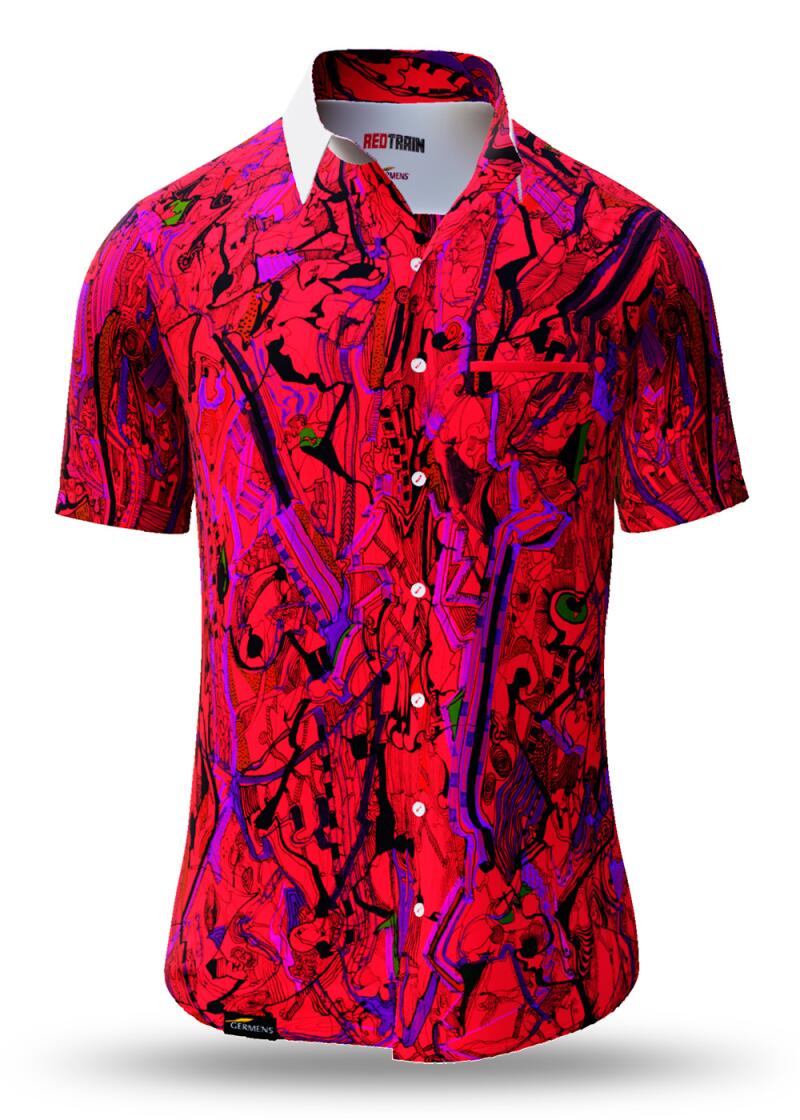 Colorful summer shirt men REDTRAIN - GERMENS