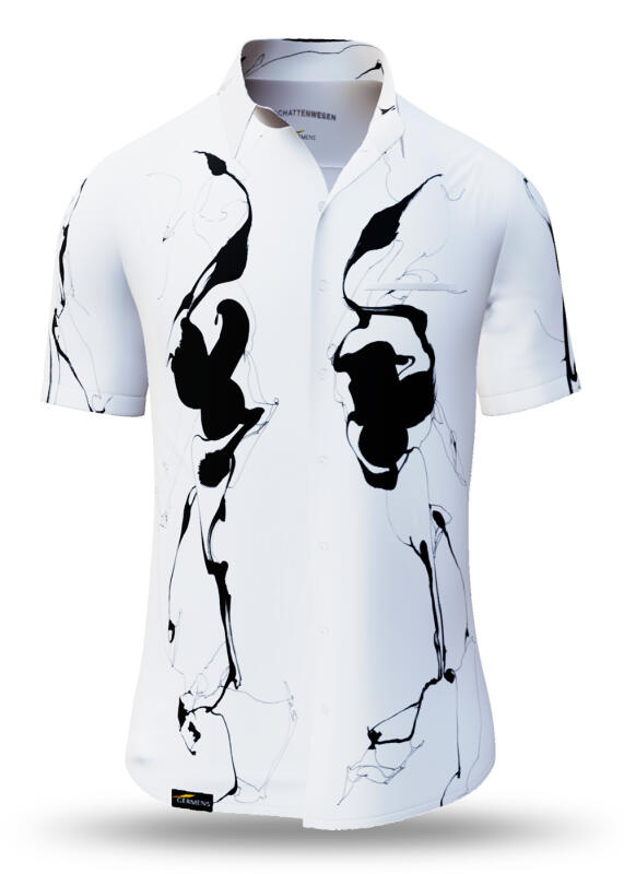 Summer shirt for men SCHATTENWESEN - 100% cotton - 10 sizes from XS to 6XL - exceptional design - finest workmanship - fabrics made in Germany - limited edition and exclusive