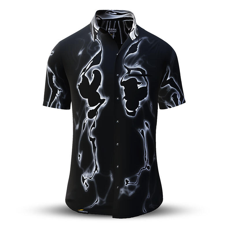 Summer shirt for men DARKLIGHT - 100% cotton - 10 sizes from XS to 6XL - exceptional design - finest workmanship - fabrics made in Germany - limited edition and exclusive