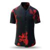 Colorful summer shirt men EMBER BLACK - GERMENS
