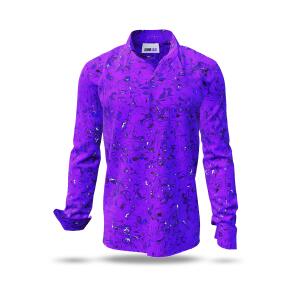 men´s long sleeve casual shirts  GRAVUR LILAS -...