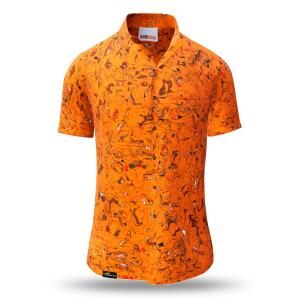 summer shirt men GRAVUR ORANGE - GERMENS