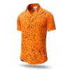 GRAVUR ORANGE - summer shirt men - GERMENS