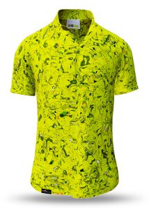 Sommerhemd Herren GRAVUR LEMON - 100 % Baumwolle - 10 Größen von XS - 6XL - außergewöhnliches Design - feinste Verarbeitung - Stoffe Made in Germany - limitiert und exklusiv