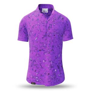 summer shirt men GRAVUR LILAS - GERMENS