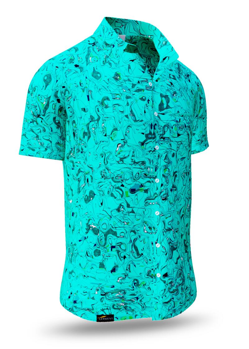GRAVUR MINT - Sommerhemd Herren - GERMENS