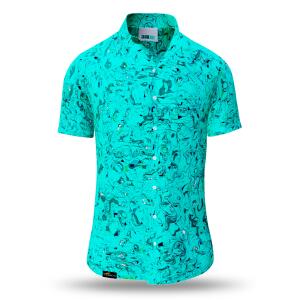 summer shirt men GRAVUR MINT - GERMENS