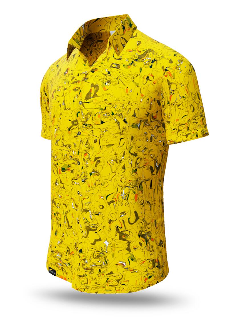 GRAVUR YELLOW - Sommerhemd Herren - GERMENS