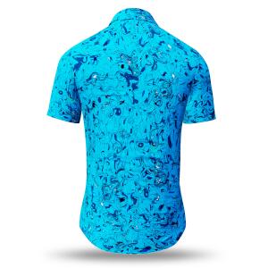 summer shirt men GRAVUR BLUE - GERMENS