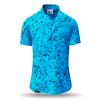 summer shirt men GRAVUR BLUE - GERMENS