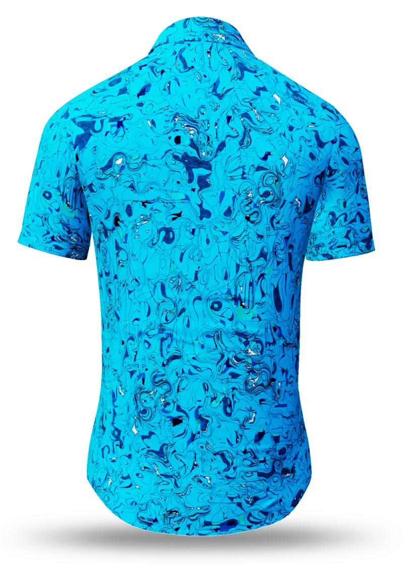 Sommerhemd Herren GRAVUR BLUE - GERMENS
