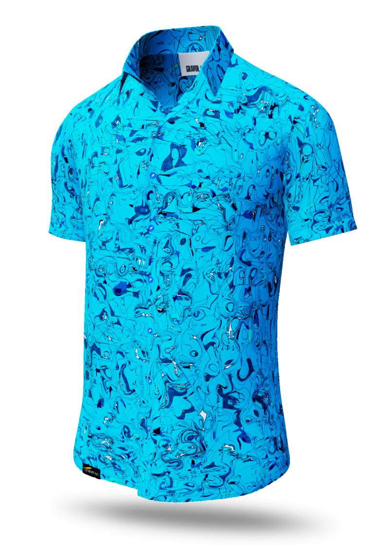 GRAVUR BLUE - Sommerhemd Herren - GERMENS