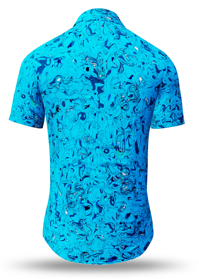 Sommerhemd Herren GRAVUR BLUE - GERMENS
