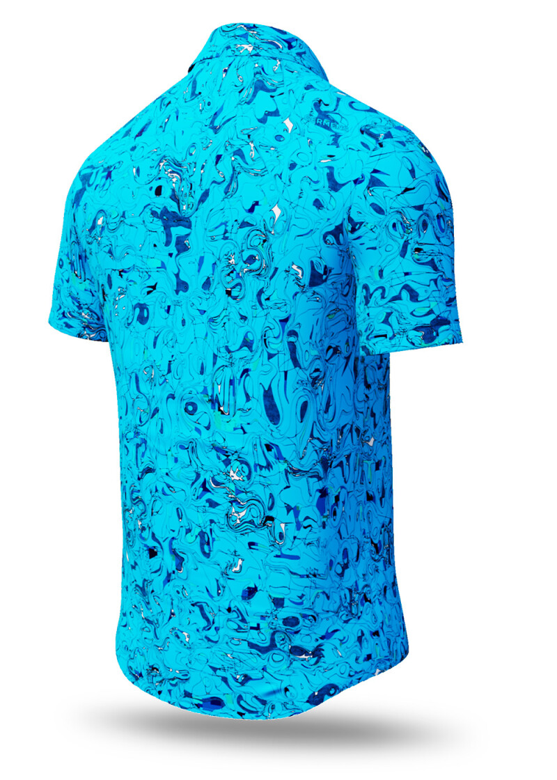 Sommerhemd Herren GRAVUR BLUE - GERMENS
