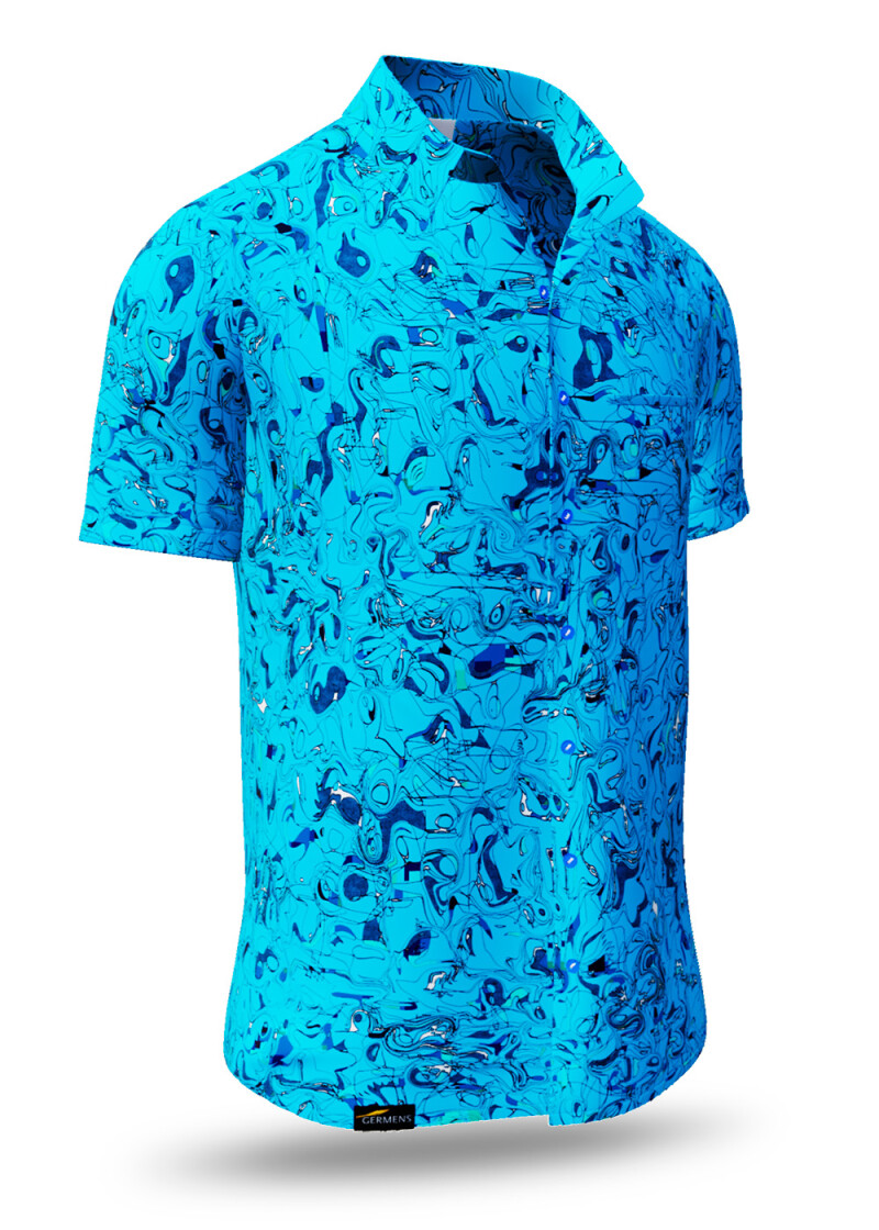 GRAVUR BLUE - Sommerhemd Herren - GERMENS