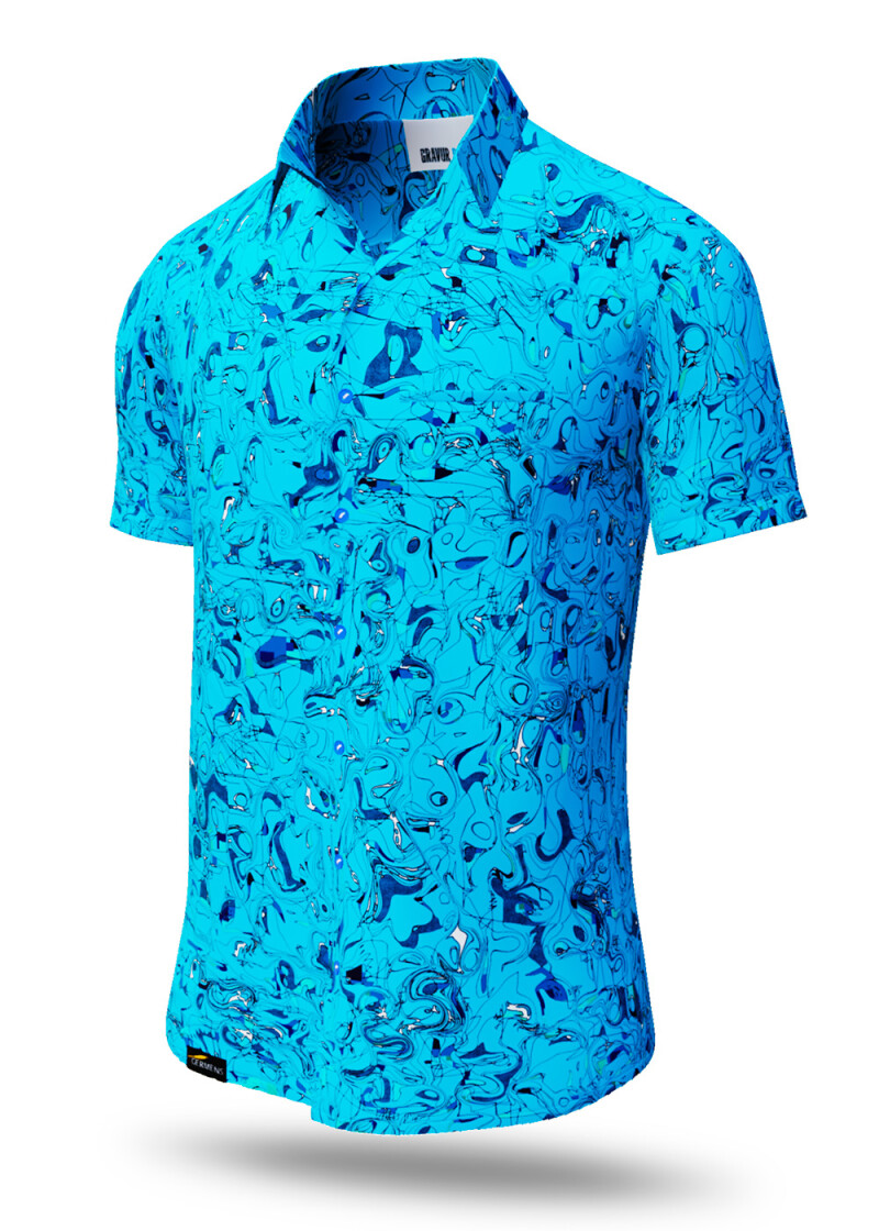 GRAVUR BLUE - Sommerhemd Herren - GERMENS