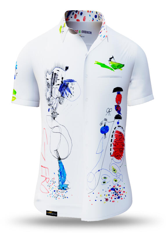 Summer shirt for men GERO & GREGOR - 100% cotton - 10 sizes from XS to 6XL - exceptional design - finest workmanship - fabrics made in Germany - limited edition and exclusive